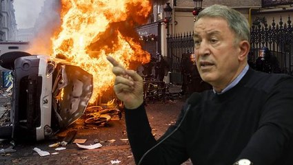 Bakan Akar'dan PKK'lıların savaş alanına çevirdiği Paris'e ilişkin zehir zemberek sözler: Besledikleri yılan, kendilerini sokmaya başladı