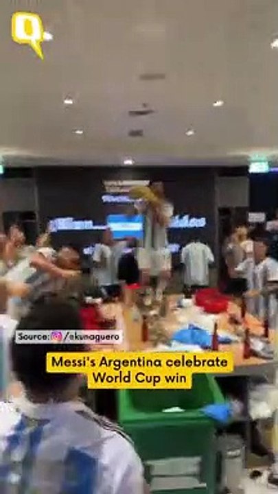 Argentina's Lionel Messi & Teammates Celebrate FIFA World Cup 2022 Win _ The Quint