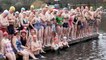 Hardy swimmers take a dip in London’s Hyde Park for Christmas Day swim
