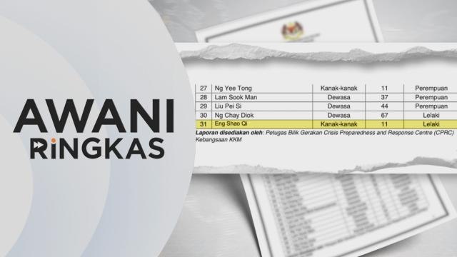 AWANI Ringkas: Identiti mayat mangsa terakhir dikenal pasti