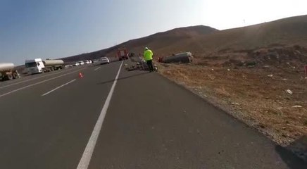 İran Plakalı Tanker Iğdır'da Şarampole Yuvarlandı: 1 Ölü