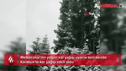 Download Video: Karabük'te yüksek kesimler beyaz örtüyle kaplandı