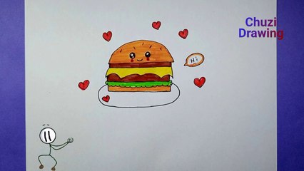 How To Draw A Cheese Burger