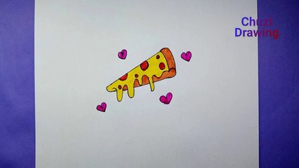 How To Draw A Pizza Slice  || Easy Drawing For Kids