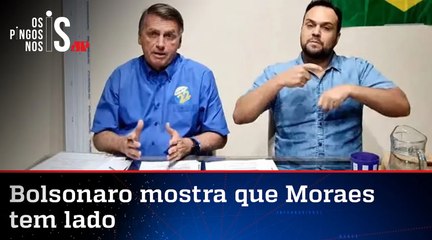 Download Video: Bolsonaro denuncia Moraes: 'Você quer que o Lula ganhe, sabemos de que lado você está'