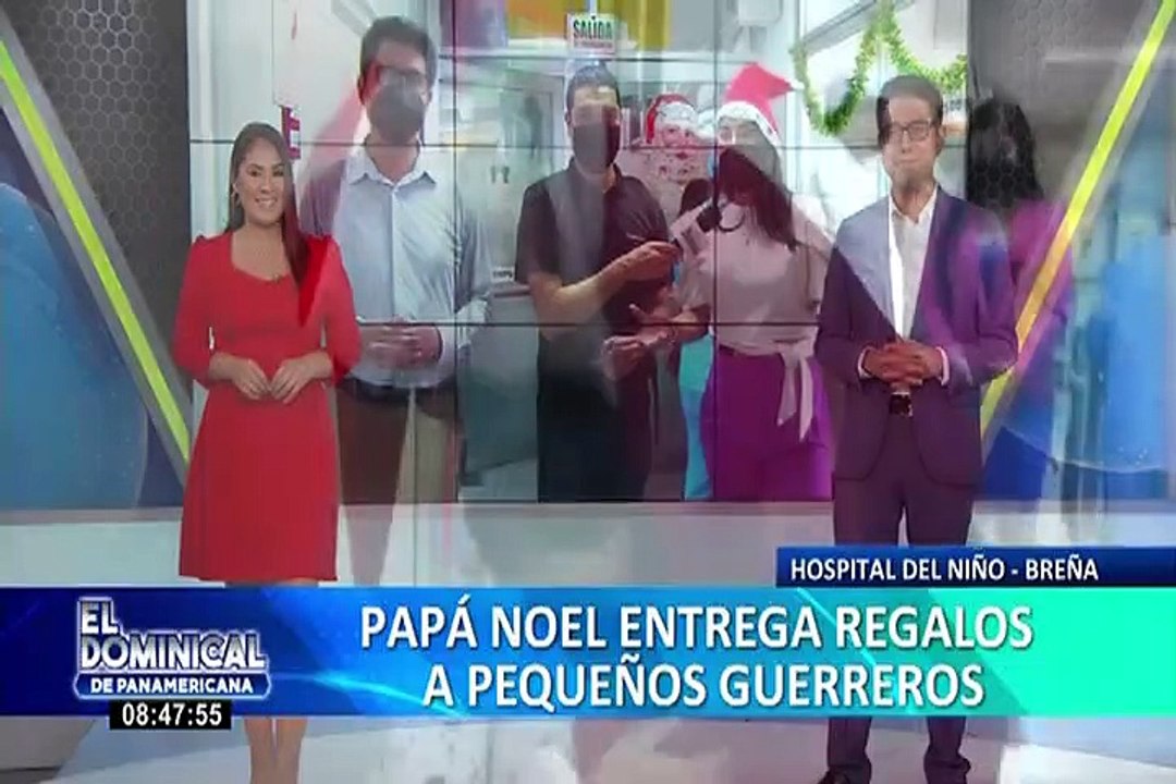 Navidad: Papá Noel entrega regalos a niños internados en Hospital del Niño