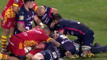 TOP 14 - Essai de Jake McIntyre (USAP) - Montpellier Hérault Rugby - USA Perpignan - Saison 2022:2023