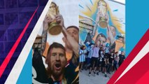 Keren! Mural Baru Lionel Messi Angkat Trofi Piala Dunia Mejeng di Buenos Aires