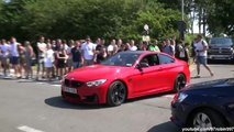 Supercars leaving a CarShow Cars And Coffee Belgium 2018 -Kortrijk-