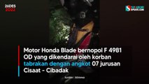 Kecelakaan Adu Banteng Motor vs Angkot, Remaja Cibadak Sukabumi