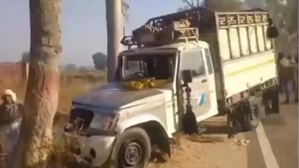 सवाई माधोपुर: लालपुर उमरी गांव के पास सड़क हादसा, पिकअप की टक्कर के बाद ट्रेक्टर के हुए तीन टुकड़े