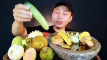 ASMR MUKBANG | FREE FRUIT PICK IN NATURE | INDONESIAN FOOD | ASMR INDONESIA