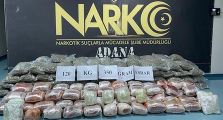 Adana’da tırda 120 kilo 350 gram esrar ele geçirildi