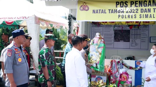 Bupati Simalungun, Kapolres Dan Dandim 0207, Mengunjungi Pospam Nataru Berikan Semangat