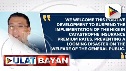 Pagpapatigil sa taas-singil sa Catastrophe Insurance sa bansa, maituturing umano na regalo ngayong holiday season