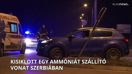 Kisiklott egy ammóniát szállító vonat a szerbiai Nis közelében