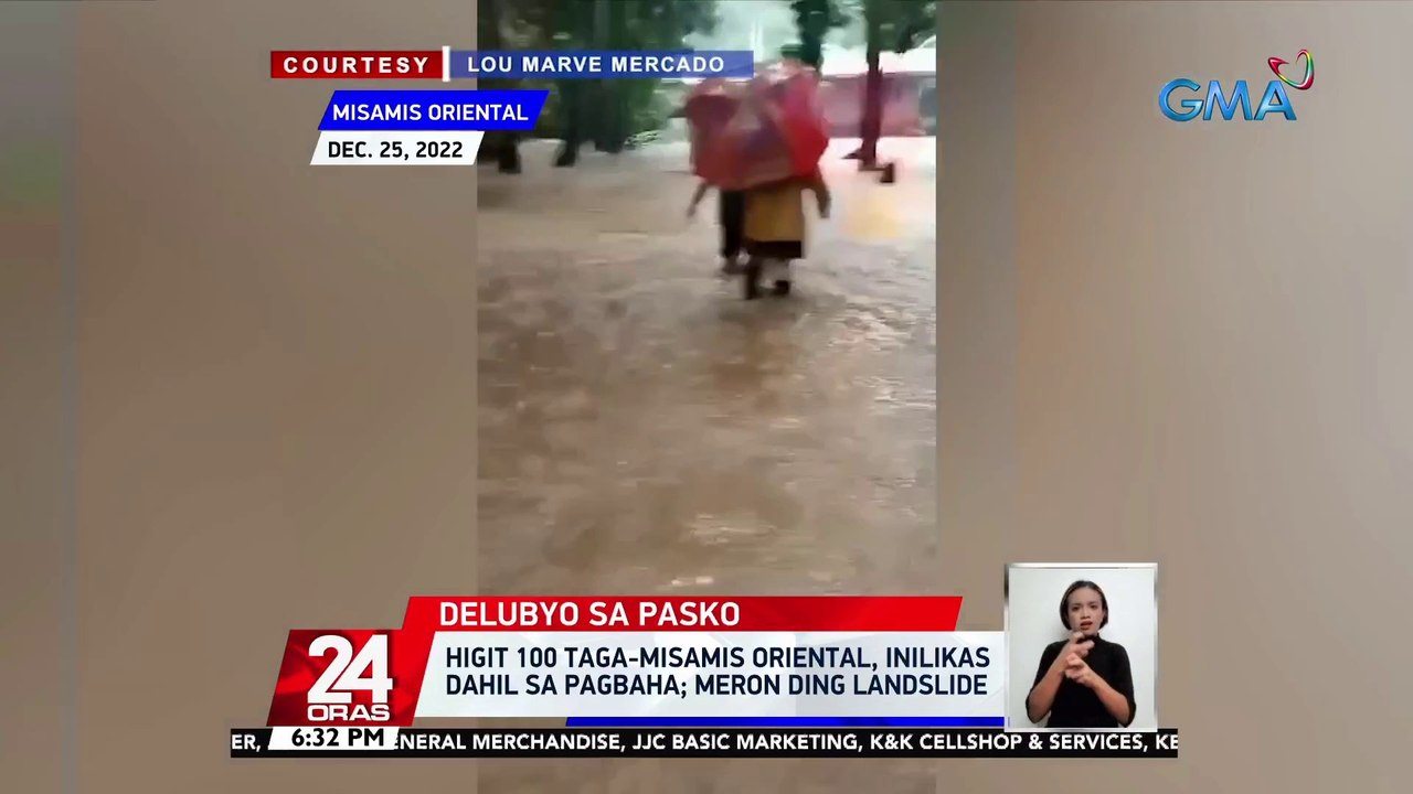 Higit 100 taga-Misamis Oriental, inilikas dahil sa pagbaha; meron ding landslide | 24 Oras
