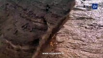 تشكل شلال بسبب الأمطار الغزيرة في وادي الياهون