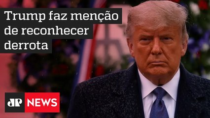 Donald Trump faz menção de reconhecimento de derrota, mas ainda insiste em fraude