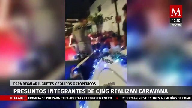En Guadalajara presuntos integrantes del CJNG entregaron juguetes y equipos ortopédicos
