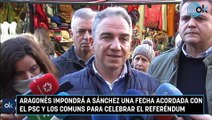 Aragonés impondrá a Sánchez una fecha acordada con el PSC y los Comuns para celebrar el referéndum