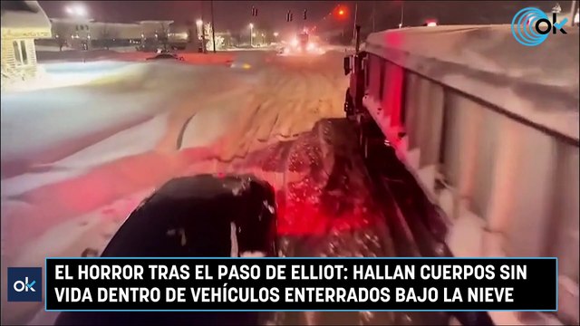 El horror tras el paso de Elliot: hallan cuerpos sin vida dentro de vehículos enterrados bajo la nieve