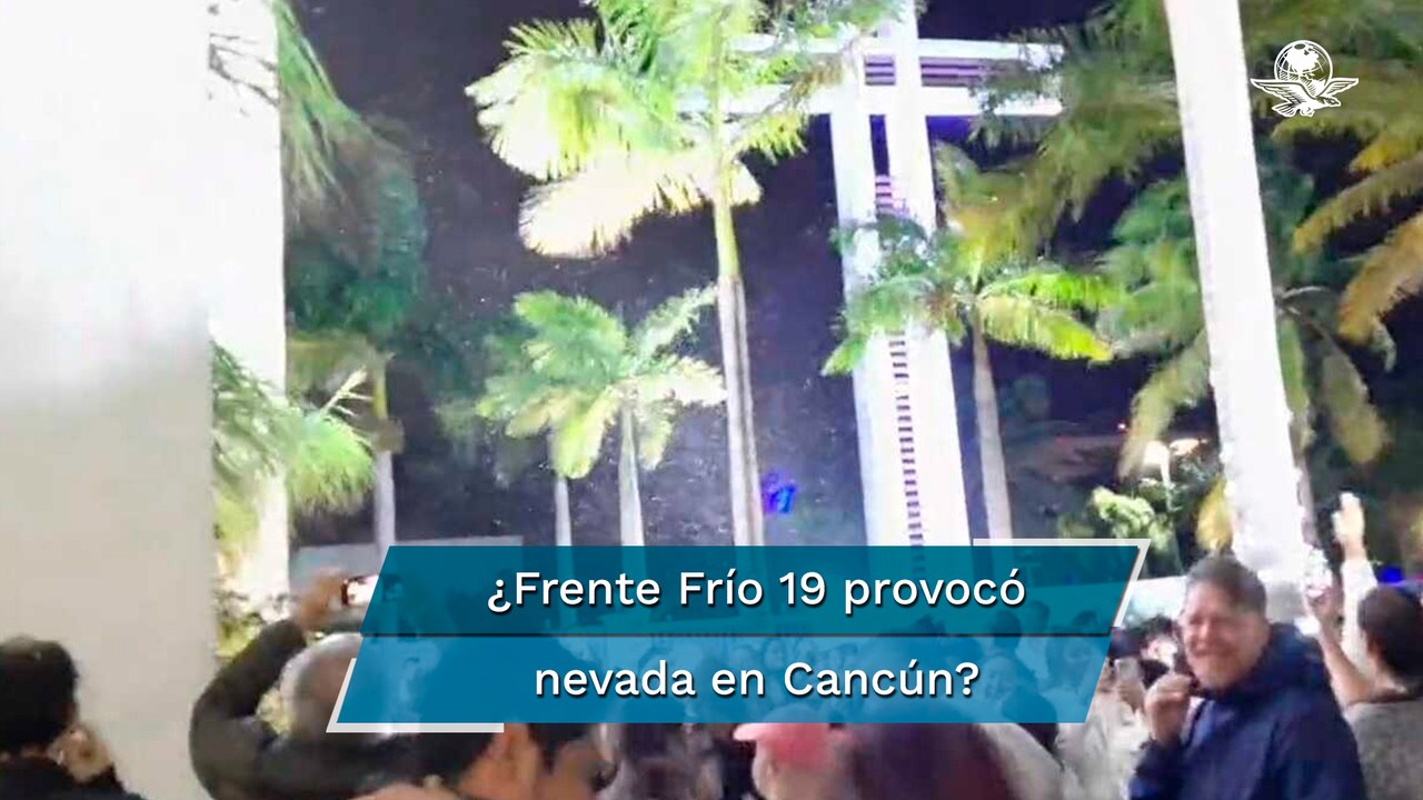 ¿En realidad cayó nieve en Cancún? Bajas temperaturas sorprendieron a turistas en Navidad