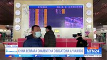 China anuncia el final de la cuarentena obligatoria para viajeros que ingresan al país