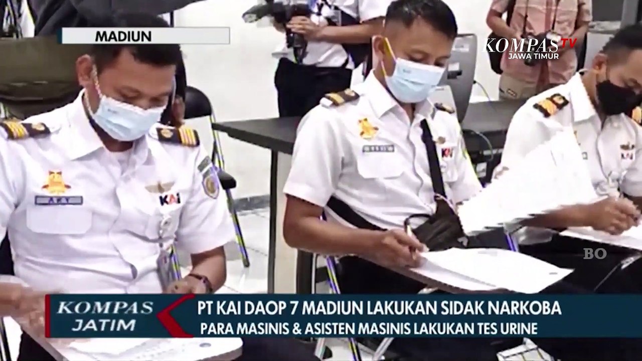 PT KAI daop 7 Madiun Tes Urine Masinis dan Crew Kereta Api Bebas Narkoba