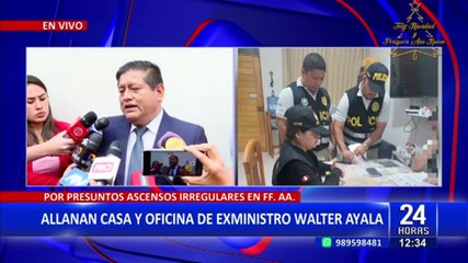 Walter Ayala asegura que allanamiento a su vivienda y oficina es parte de "un show mediático"