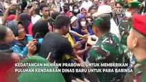 Menhan Prabowo Bagikan Kendaraan Dinas Baru ke Babinsa Surabaya