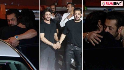 Salman Khan की Birthday Party में पहुंचे SRK, दोनों ने कसकर किया Hug,चिल्लाती रही Media, Viral Video