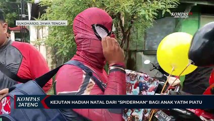 Kejutan Hadiah Natal dari Spiderman Bagi Anak Yatim Piatu