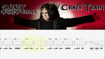 OZZY OSBOURNE - CRAZY TRAIN Guitar Tab | Guitar Cover | Karaoke | Tutorial Guitar | Lesson | Instrumental | No Vocal