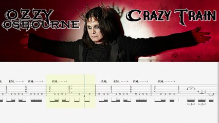 OZZY OSBOURNE - CRAZY TRAIN Guitar Tab | Guitar Cover | Karaoke | Tutorial Guitar | Lesson | Instrumental | No Vocal