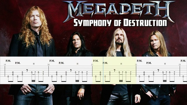 MEGADETH - SYMPHONY OF DESTRUCTION Guitar Tab | Guitar Cover | Karaoke | Tutorial Guitar | Lesson | Instrumental | No Vocal