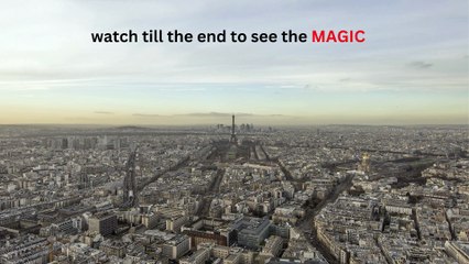 Night falls over Paris - incredible aerial time-lapse