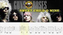 GUNS N' ROSES - SWEET CHILD O' MINE Guitar Tab | Guitar Cover | Karaoke | Tutorial Guitar | Lesson | Instrumental | No Vocal