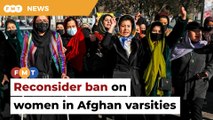 Reconsider ban on women in varsities, Khaled urges Afghan counterpart