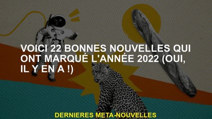 Voici 22 bonnes nouvelles qui ont marqué l'année 2022