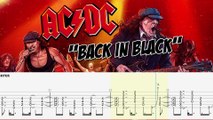 AC/DC - BACK IN BLACK Guitar Tab | Guitar Cover | Karaoke | Tutorial Guitar | Lesson | Instrumental | No Vocal