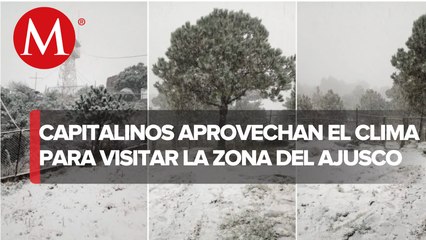 Ajusco y zonas altas de CdMx se pintan de blanco por la caída de nieve