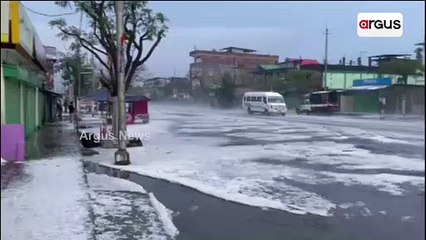 Watch! Visuals Of Hailstorm In Different Places Of Assam