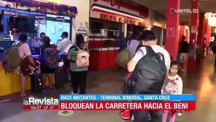 Persiste el bloqueo en la ruta a Trinidad y las salidas de buses siguen suspendidas