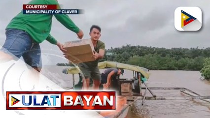 Mga LGU sa Caraga, nagpamahagi na ng food packs, tubig, at gamot sa mga apektadong residente