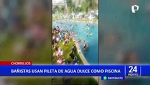 Chorrillos: bañistas usan pileta de Agua Dulce como piscina