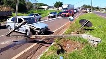 Família de Caarapó e condutor de Cruzeiro do Oeste se envolvem em colisão na PR-323 em Umuarama