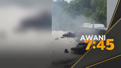 Nahas | Seorang penunggang melecur kemalangan libatkan lima superbike