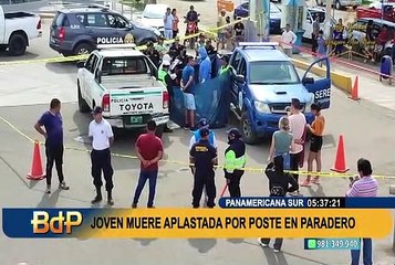 Boulevard de Asia: tráiler derriba poste de luz que al caer aplasta y mata a una joven