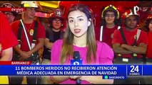 Bomberos denuncian que no recibieron atención médica tras atender incendio por Navidad